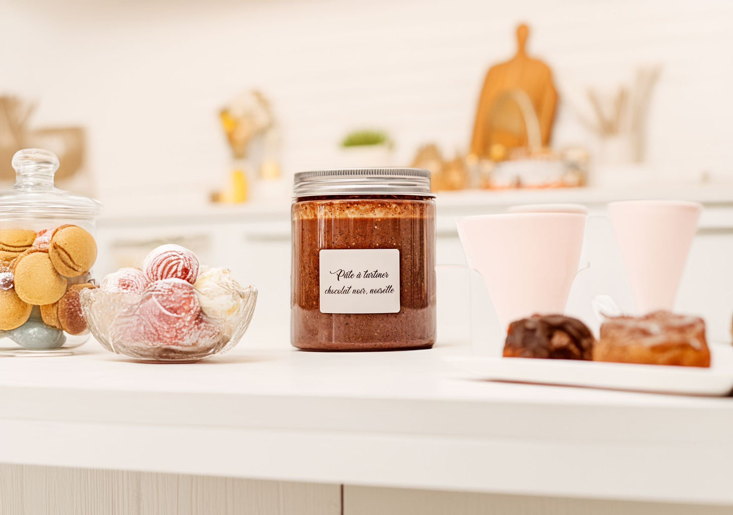 Pâte à tartiner chocolat noir, noisette